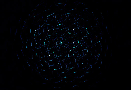 light decorations in dark area